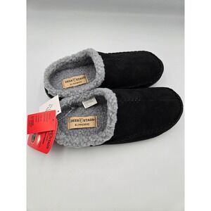 Deer Stags Nordic Slipperooz Men's Wide Width‎ Indoor Outdoor Black Slippers 9W